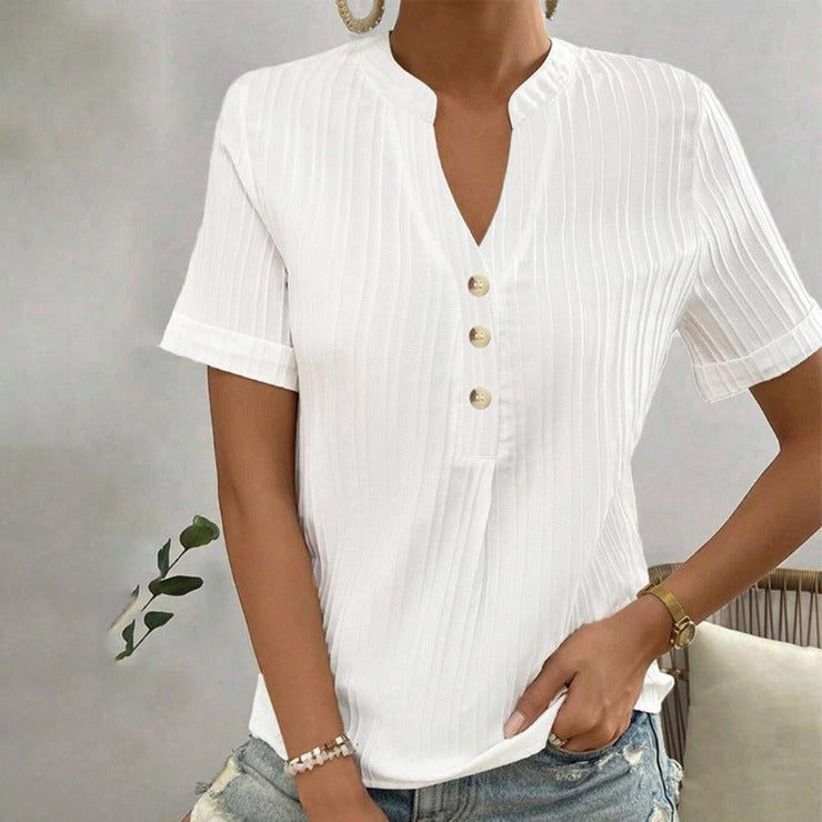 Springstil® - Chic short-sleeved plain top