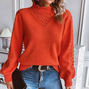 StrickSinn® - Orange plain turtleneck sweater