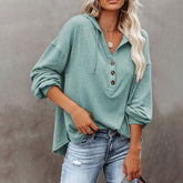 FallStil® - Turquoise plain long sleeve sweatshirt