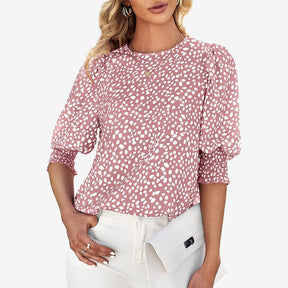 FallStil® - Pink Print Round Neck Top