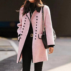 Pink elegance knitted coat