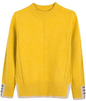 FallStil® - Beautiful yellow plain sweater