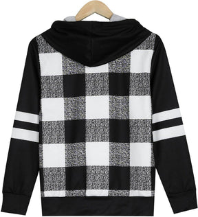 FallStil® - Black and white checkerboard hoodie