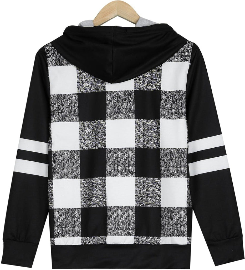 FallStil® - Black and white checkerboard hoodie