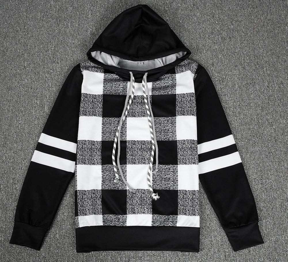 FallStil® - Black and white checkerboard hoodie