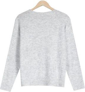 FallStil® - Grey Days Classic sweater with button placket