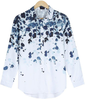 FallStil® - "Better than ever" Blue printed shirt