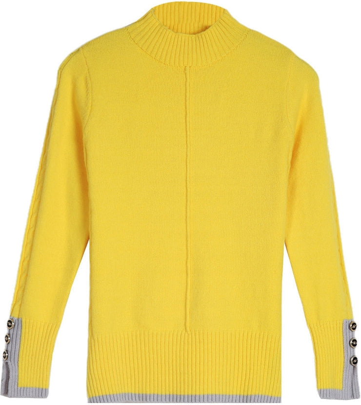 FallStil® - Beautiful yellow plain sweater