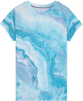 EcoExotica® - Ocean Dream Blue Top with Marble Print