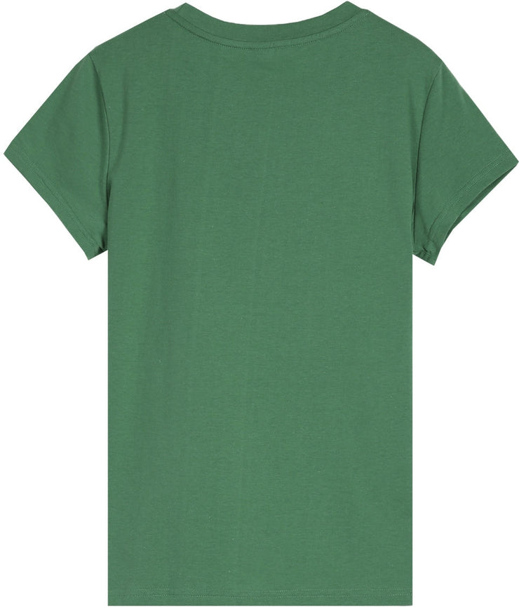 PureWear® - Green top with floral pattern and round neck