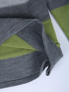 Monci® - Modern grey sweater with colour block