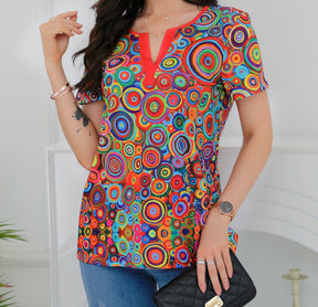 Naturlux® - Stylish multicolor short sleeve top