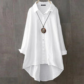 Monci® - White long-sleeved blouse shirt