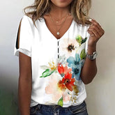 FallStil® - Romantic short-sleeved top with floral print