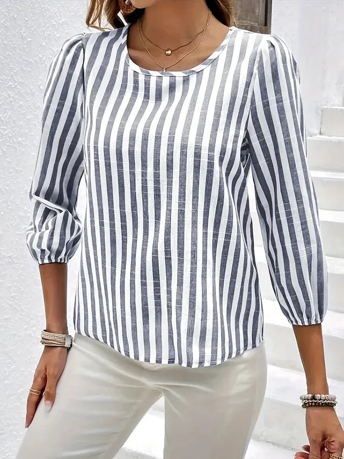 StripeShine Blouse