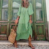 FallStil® - Bohemian Beauty Green Maxi Dress