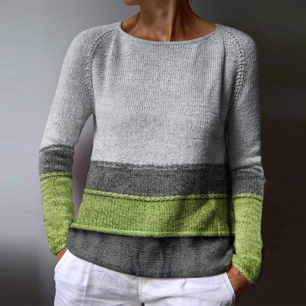 Monci® - Modern grey sweater with colour block