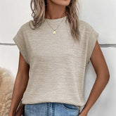 Naturlux® - Plain apricot top with round neck