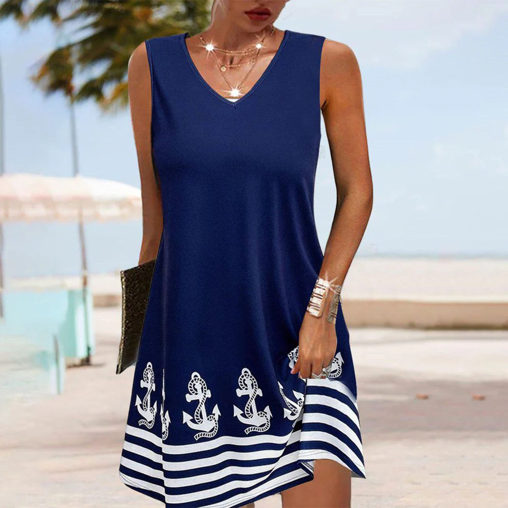 Maritime summer beach dress anchor love