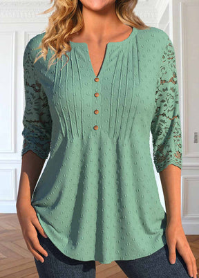 FallStil® - Green 3/4 sleeve plain top