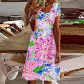 Sea of ​​Flowers Midi Dress