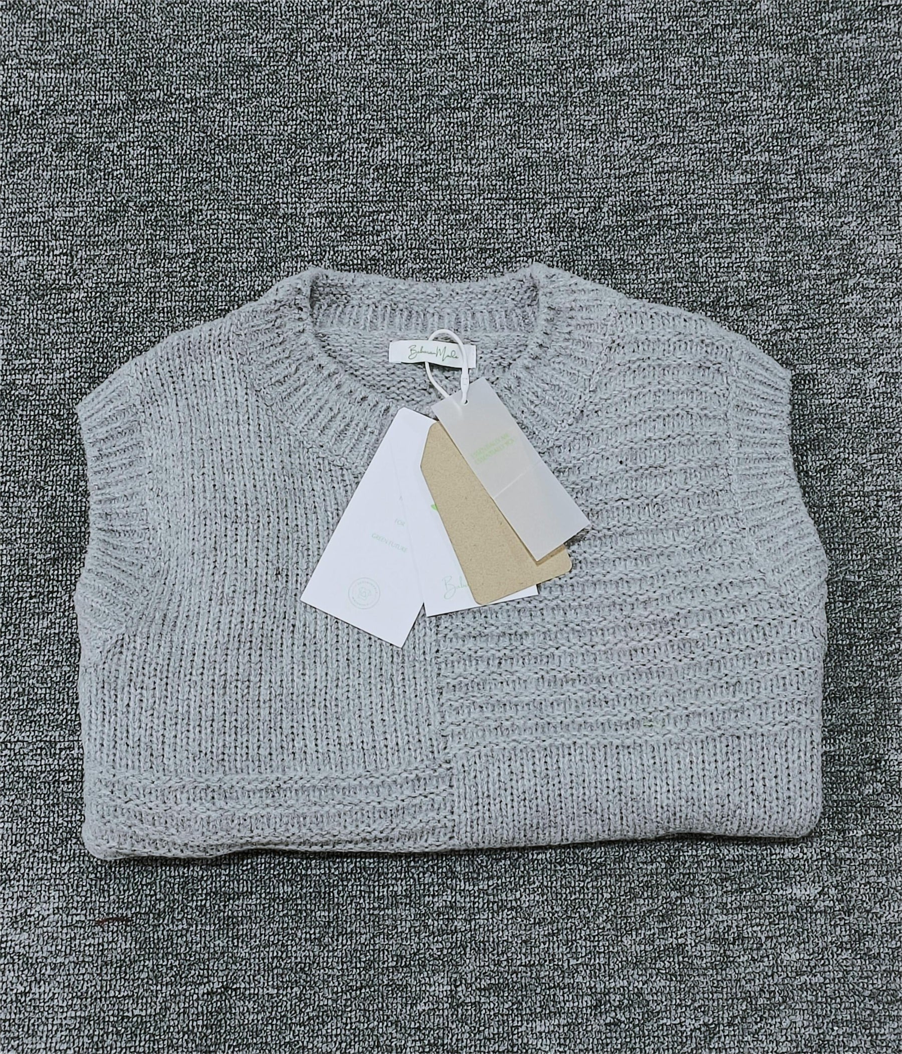 Celestial® - Grey sleeveless plain sweater