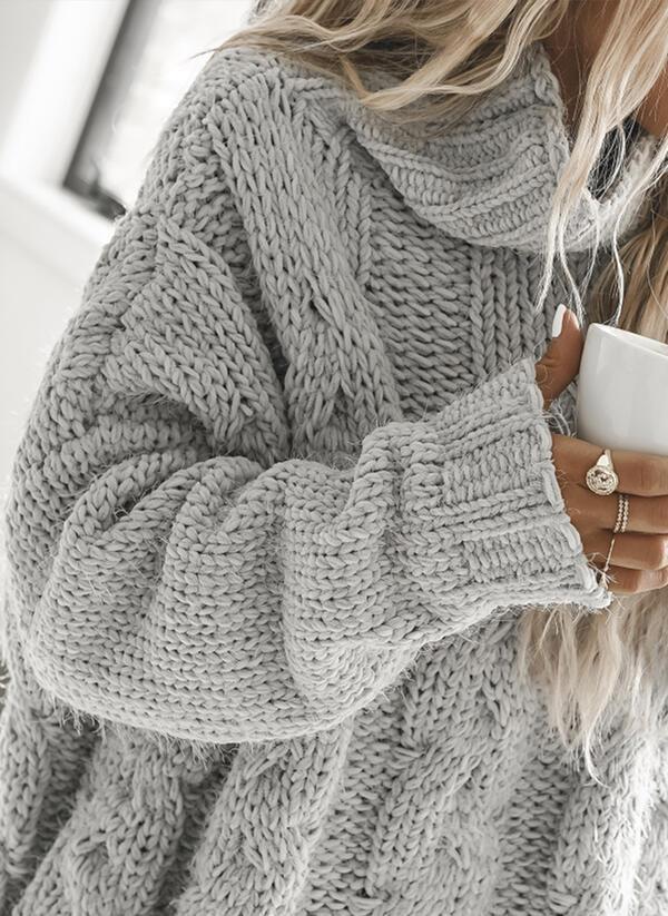 Monci® - Aspen Cable Knit Oversized High Neck Sweater