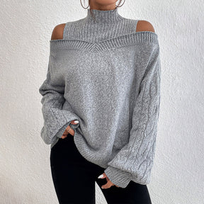 Even&amp;Vil® - Comfortable plain sweater with long sleeves and round neck