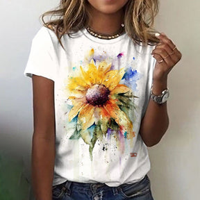 Springstil® - Comfortable short-sleeved top with floral print