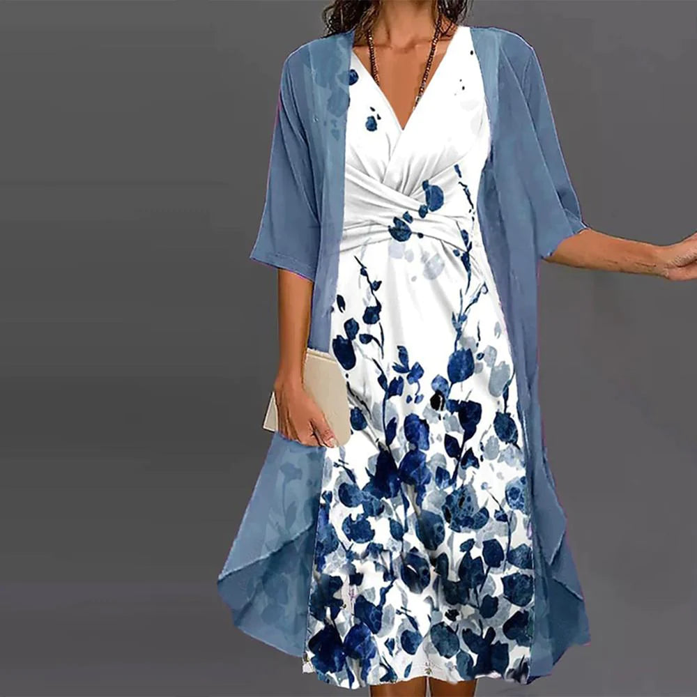 Azure blue summer dress