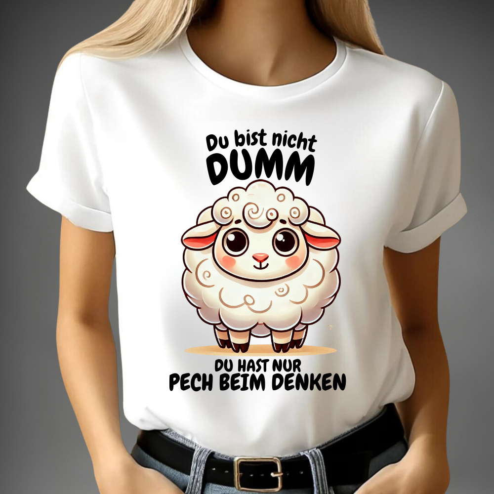 Sheep with bad luck shirt