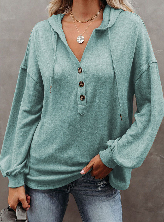 FallStil® - Turquoise plain long sleeve sweatshirt