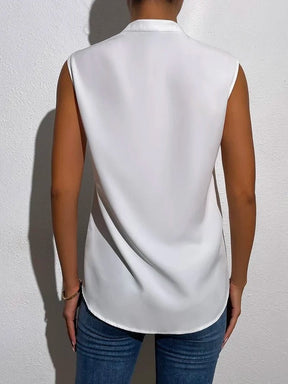 Naturlux® - Simple white sleeveless plain top