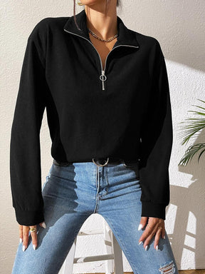 EcoExotica® - Black plain long sleeve top