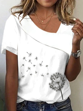 SpringStil® - White short sleeve print top