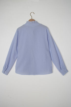 SpringStil® - Blue long-sleeved shirt with print