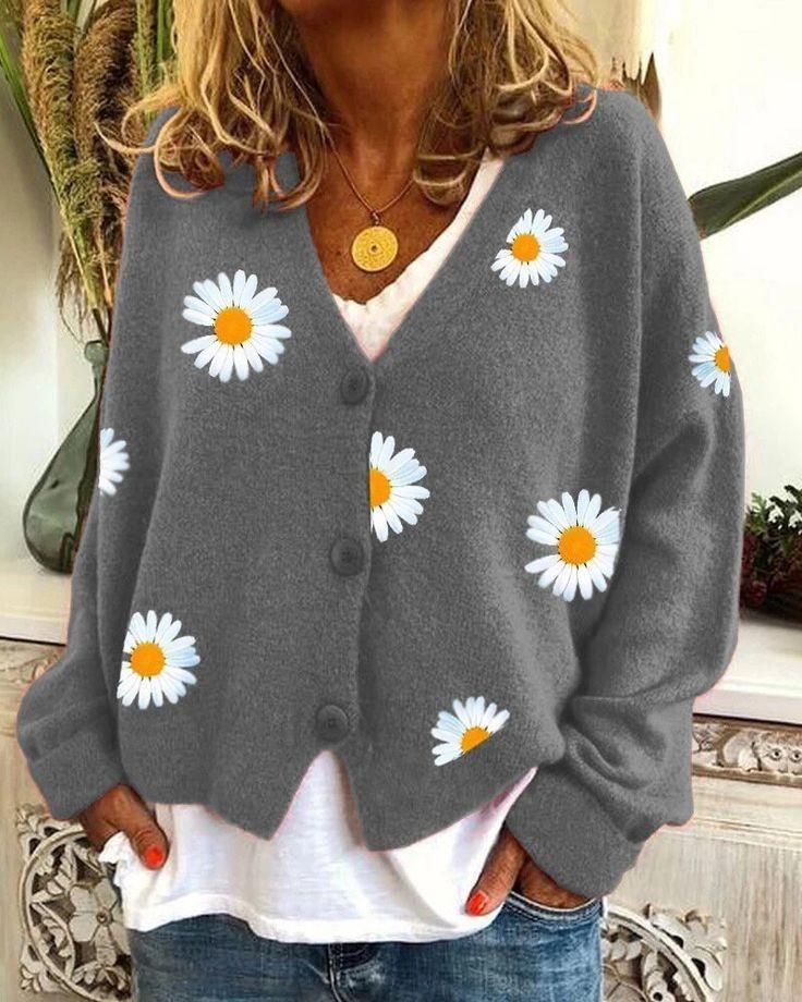 PureWear® - She Loves You Daisy Cardigan