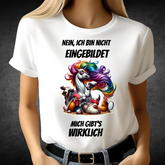 Nein, ich bin nicht eingebildet | Lustiges Einhorn Shirt | Humorvolles Design | Statement Shirt für kalte Tage