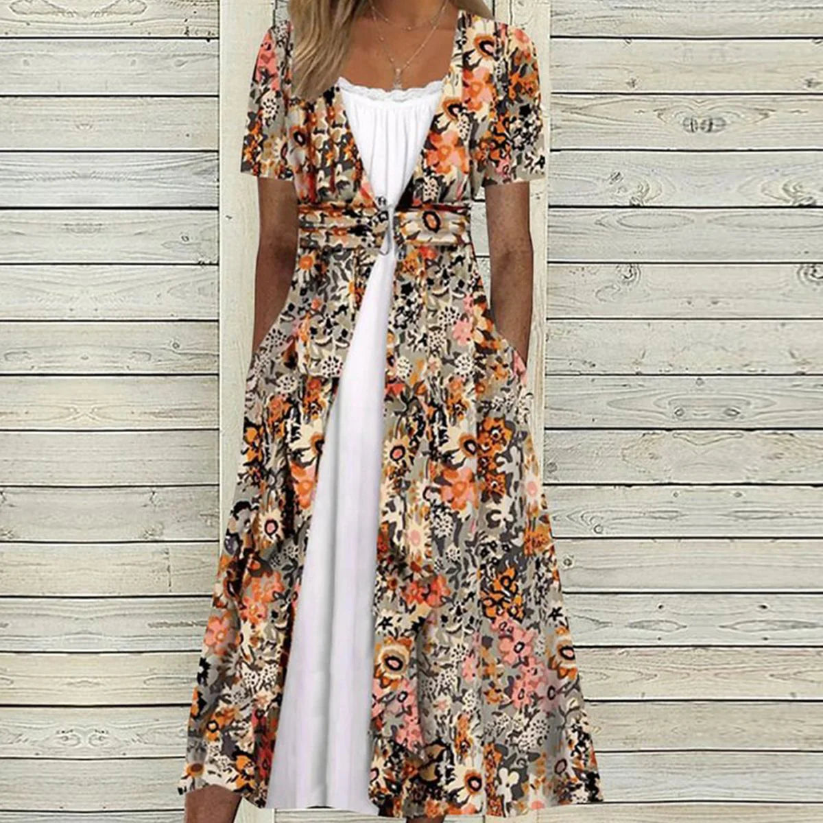 Flower Pattern Midi