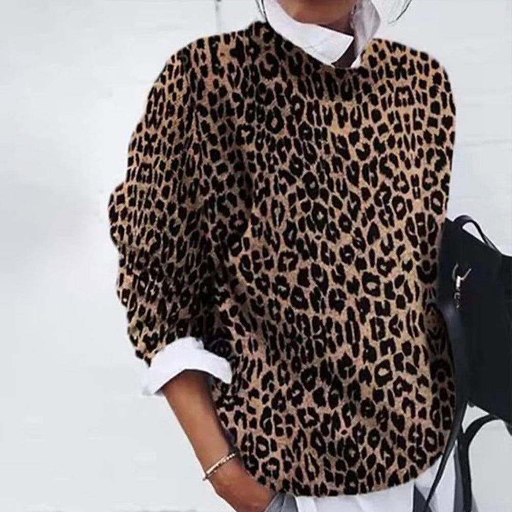 FallStil® - Wild Leopard Crew Neck Top