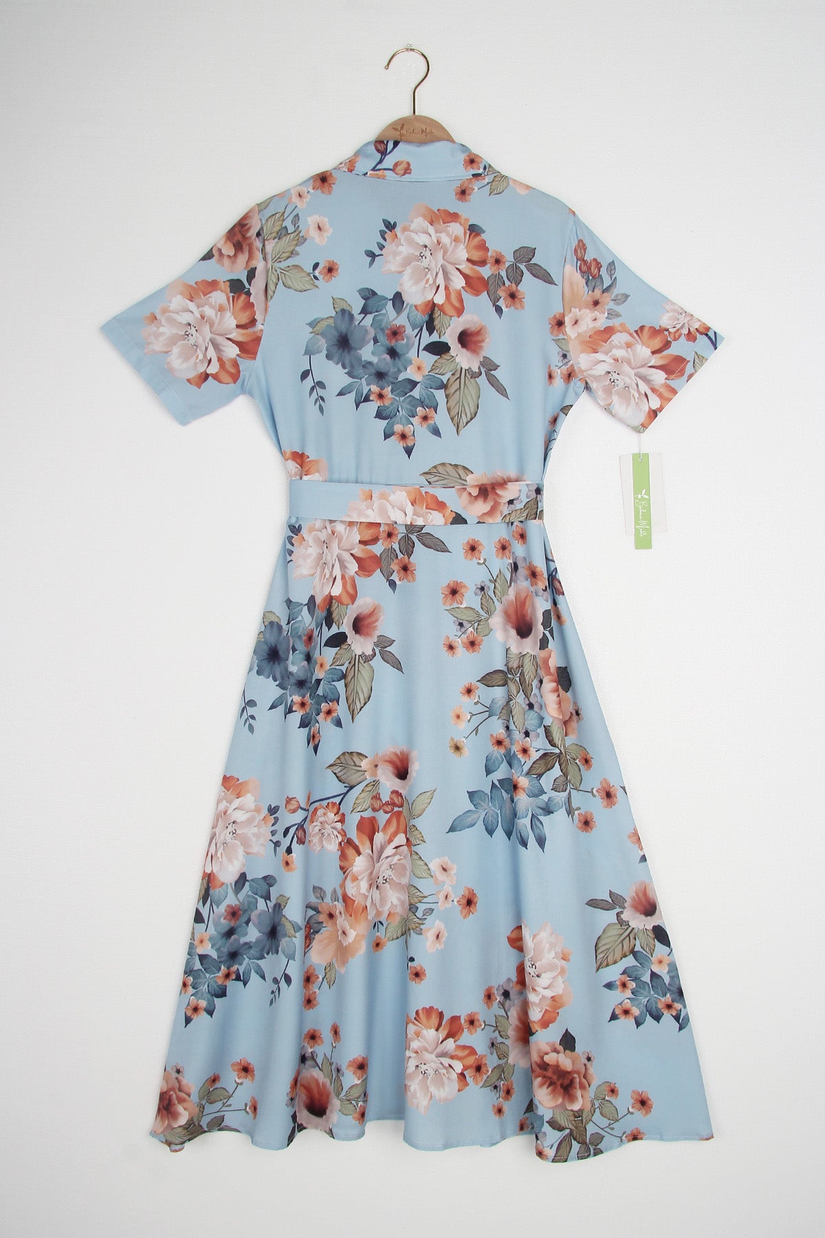 FloralBreeze Midi Wrap Dress