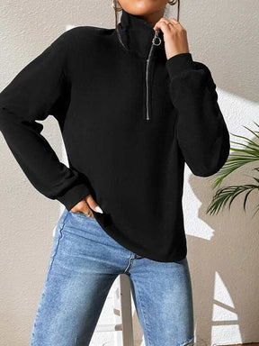 EcoExotica® - Black plain long sleeve top