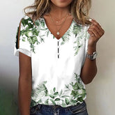 EcoExotica® - Trendy printed short sleeve top