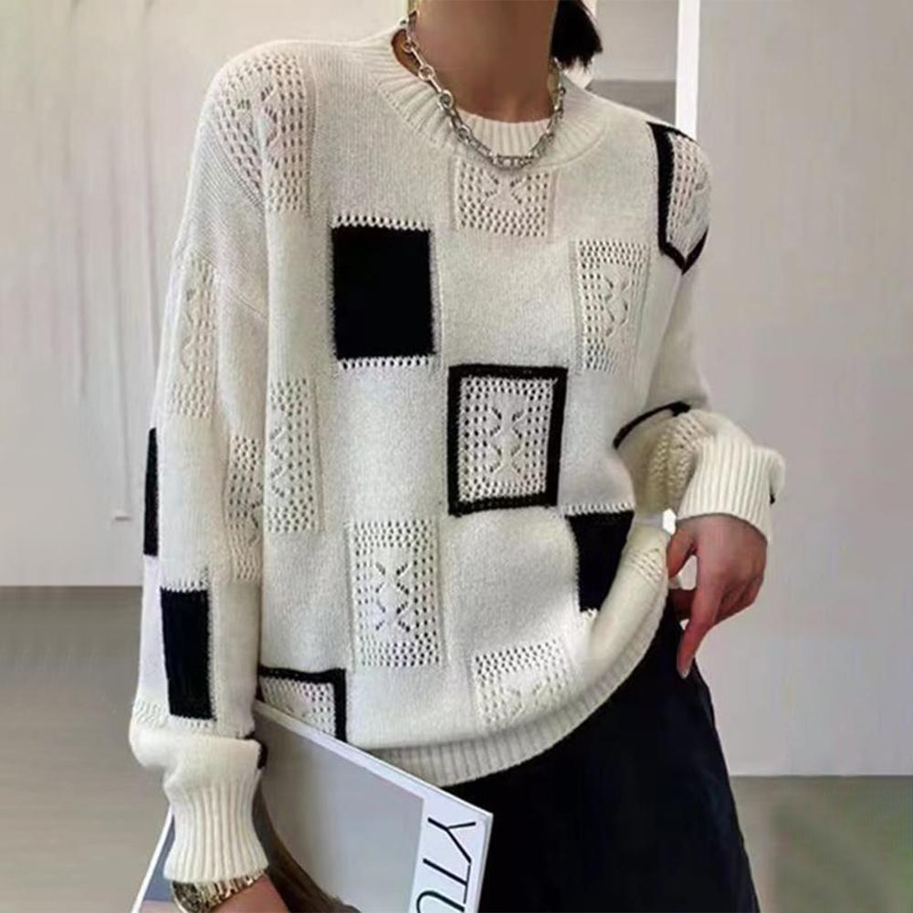 FallStil® - Stylish print round neck sweater