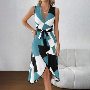 AquaGraphic Midi Dress