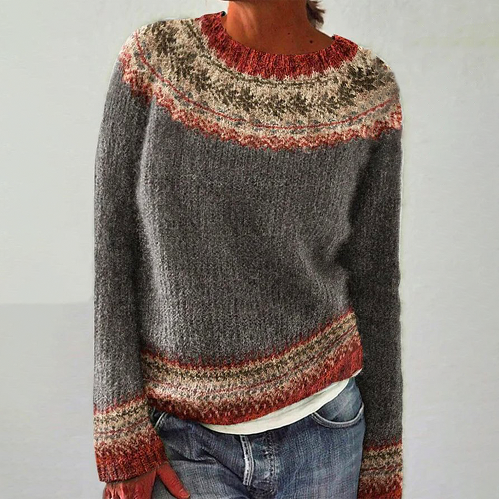 WinterTrend® - Long-sleeved sweater with stylish print