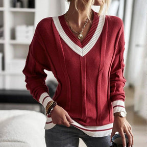 Reverie® - Red printed long sleeve sweater