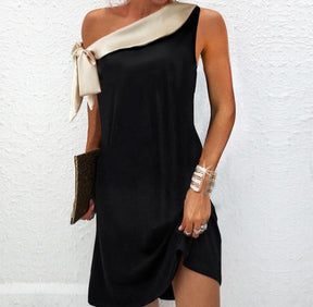 Naturlux® - Chic sleeveless color block mini dress