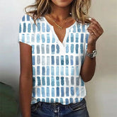 Blue pattern short sleeve