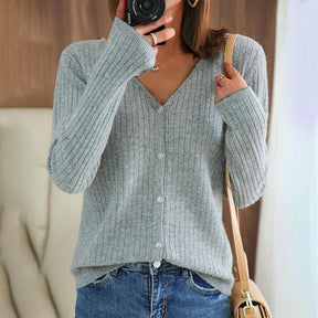 Naturlux® - Grey plain long sleeve sweater